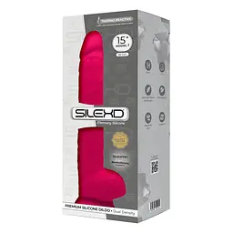 Фалоімітатор SilexD Premium Silicone Dildo Model 1 Size 15 38 см рожевий - мініатюра 2
