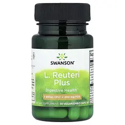 Пробіотики та пребіотики L. Reuteri Plus 30 EMBO капсул Swanson vit0005082