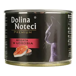 Вологий корм для котів Dolina Noteci Premium cat м'ясні шматочки в соусі з лососем 185 г - мініатюра 2
