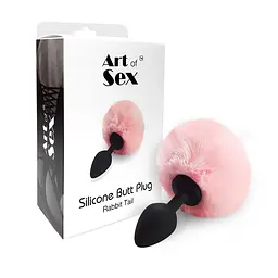 Металева анальна пробка Art of Sex Rabbit Tail, 17 см, розмір М - мініатюра 3