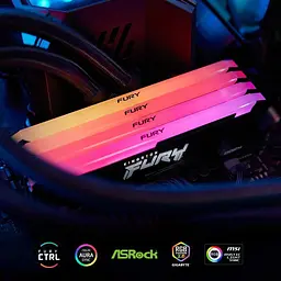 Модуль пам`яті DDR4 2x8GB/3200 Kingston Fury Beast RGB (KF432C16BB2AK2/16WP) - мініатюра 9