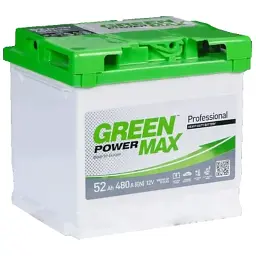 Акумулятор автомобільний GREEN POWER MAX 52Ah Ев (-/+) (000022374)