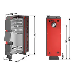 Котел твердопаливний сталевий Thermo Alliance Vulcan V 4.0 SF 20 - мініатюра 2