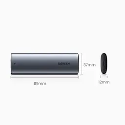Зовнішня кишеня для SSD M.2 (NVME) M-KEY UGREEN 3.1 GEN2 CM400 сіра - мініатюра 6