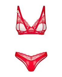 Комплект білизни Obsessive Aliosa 2XL/3XL червоний - мініатюра 5