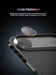 Захисне скло для камери Apple iPhone 17 Air, Supreme BI, золотий колір, з рамкою, глянцеве скло для захисту лінз, протиударне, прозоре, з клейовим шаром по контуру, не впливає на якість фото, ArmorStandart (ARM86450) - мініатюра 6