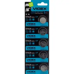Батарейка Videx CR1620/5bl поштучно