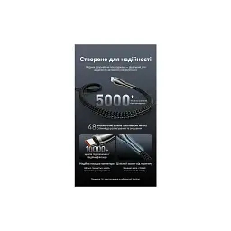 Дата кабель USB-C to USB-C 2.0m 5A nylon braided black Vention (CTYBH) - мініатюра 6