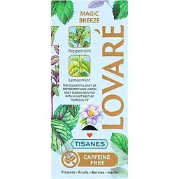 Чай Lovare Tisanes Magic Breeze з листя м'яти перцевої та м'яти лимонної 31.2 г (24 шт. х 1.3 г) - мініатюра 3