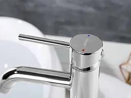 Змішувач для умивальника Rea Lungo chrome хром високий REA-B4104, Хром - мініатюра 5