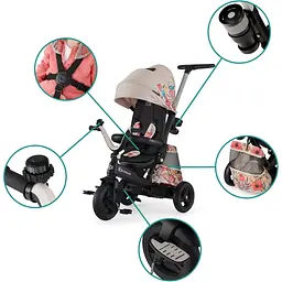 Триколісний велосипед Kinderkraft Easytwist Bird бежевий (00-00303592) - мініатюра 14