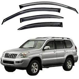 Дефлектори вікон для Toyota Prado 120 2002-2010 на скотчі (Acrylic) AMT21803