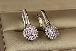 Сережки Xuping Jewelry новий всесвіт 2.4 см сріблясті - мініатюра 3