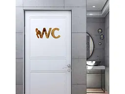Дзеркальний декор акриловий самоклеючий STICKER WALL WC золото 3шт (D) SW-00002525 - мініатюра 6
