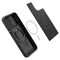 Чохол із захистом камери Spigen Optik Armor (MagFit) Black для iPhone 15 Pro (ACS06738) - мініатюра 6