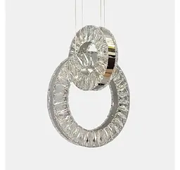 Підвісна кришталева LED-люстра Artlight 7710/2A-CH з двома кільцями, хром, 34 Вт, від 5-12 м² - мініатюра 3