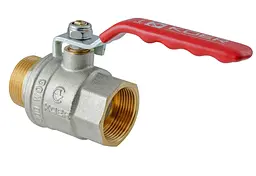 Кран кульовий ГШВ Koer Extreme KE.215-25 - 1" FM ручка "важіль" червона KR5752