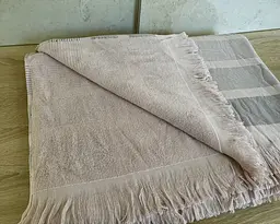 Простирадло махрове Parisa Home Pike 150х200 щільність 400 г/м2 пудра - мініатюра 6