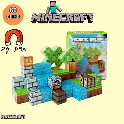 Магнітний блочний конструктор Майнкрафт 60 блоків Minecraft - мініатюра 2