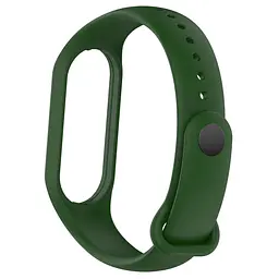 Силіконовий ремінець для фітнес браслетів Xiaomi Mi Band 5/6/7, Silicone, forest green, зі зручною застібкою, на фітнес трекер та смарт годинник, ArmorStandart (ARM64863) - мініатюра 2