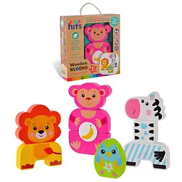 Дерев'яний конструктор, що розвиває Kids hits Monkey and Friends (KH20/005)