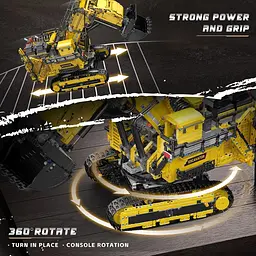 Конструктор Mould King Кар'єрний екскаватор Liebherr R 9800 Yellow (17070) [160311] - мініатюра 5