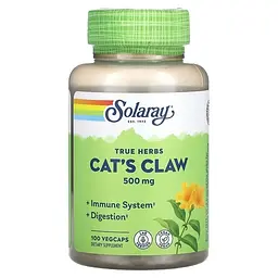 Котячий кіготь Cat's Claw Bark 500 mg 100 капсул Solaray vit0005582