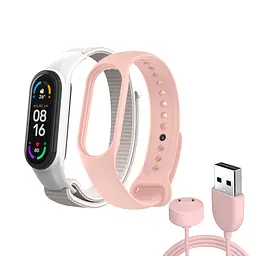 Ремінець до фітнес браслета Armorstandart Xiaomi Mi Band 7/6/5 New Style Pink 3 шт. (ARM77037)