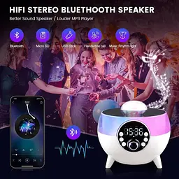 Портативна Bluetooth колонка з RGB-підсвічуванням, бездротова колонка з диско-кулею на ніжках BLTH-0322 - мініатюра 4