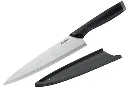 Ніж кухонний Tefal Comfort кухарський 20 см, з чохлом, нержавіюча сталь, пластик, чорний kuh0014567 - мініатюра 2