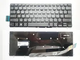 Клавіатура для ноутбуків Dell Inspiron 5368, 5378, 5481, 7460, 5568, 5578, 7560 Series чорна без рамки, RU/US