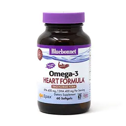 Жирні кислоти Bluebonnet Nutrition Natural Omega-3 Heart Formula, 60 капсул