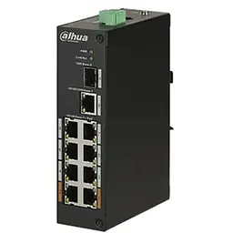 Комутатор POE DH-PFS3110-8ET-96 48V з 8 портами POE 100Мбіт + 1 порт UP-Link 1000Мбіт + 1 порт SFP, корпус - метал, Black