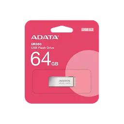 Флеш-накопичувач ADATA USB 3.2 UR 350 64Gb Сріблястий/Beige - мініатюра 2