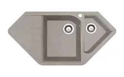 Кухонна мийка Adamant SPIRIT terra 1000x500x225 мм, кутова з крилом 100 см - мініатюра 1