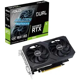 Відеокарта GF RTX 3050 8GB GDDR6 Dual OC V2 Asus (DUAL-RTX3050-O8G-V2)