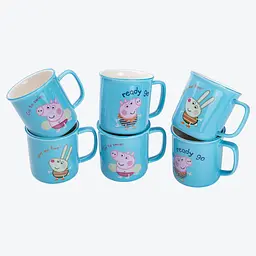 Набір чашок дитячих порцелянових Summer Time 6 штук по 150 мл, блакитний Yiwu HP-15-17-1 - мініатюра 16