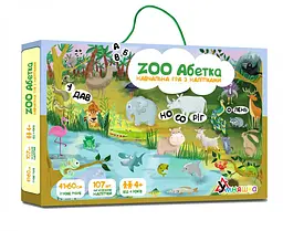 Дитяча гра з багаторазовими наклейками ZOO Абетка КП-005 українською Різнокольоровий (SR-113-N-1635)