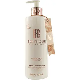 Лосьйон для рук і тіла Amber Musk & Vanilla Boutique, 500 мл
