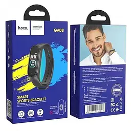 Фітнес-браслет Hoco Smart sports bracelet GA08 Black - мініатюра 5