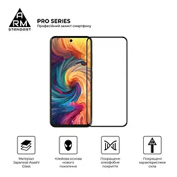 Захисне скло на ZTE Nubia V70 4G/V70 Design 4G/V70 Vita 4G з олеофобним покриттям, Pro, повне проклеювання, антистатичний і пиловідштовхуючий шар, 9H, самоклеючеся, 2.5D, на весь екран, антистатичний клей, ArmorStandart (ARM83039) - мініатюра 2
