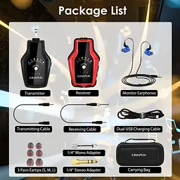 Бездротові навушники Kimafun із системою IEM для музикантів - мініатюра 3