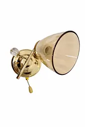 Бра золотого кольору з прозорим плафоном LK-742W/1 E27 FG - мініатюра 3