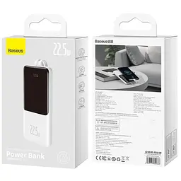 Портативна батарея Powerbank Baseus Elf Digital Display Fast Charge 10000 mAh 22.5W PPJL010002 White - мініатюра 8