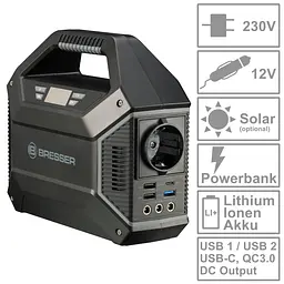 Портативна зарядна станція Bresser Portable Power Supply 100 Watt (3810000) - мініатюра 2