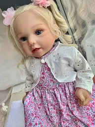 Колекційна силіконова лялька реборн reborn пупс дівчинка блондинка березня Reborn Dolls det0018890 - мініатюра 4