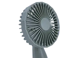 Ручний побутовий портативний вентилятор Mini Fan 6601 на акумуляторі з ручкою мінівентилятор сірий - мініатюра 4