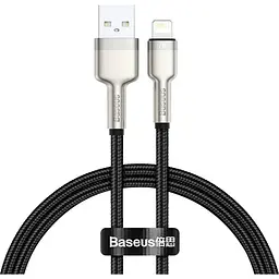 Кабель Baseus Cafule Series Metal Data Cable USB to IP 2.4A 0.25m black (CALJK-01)