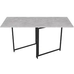 Стіл трансформер книга Панама Ferrum-decor 75x148x68 Чорний метал ДСП Бетон 16 мм (FRD-106825)