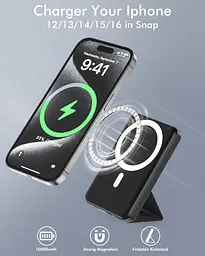 Повербанк для Mag-safe Battery Pack, магнітний складаний 10000mAh бездротовий 22,5 Вт PD - мініатюра 3